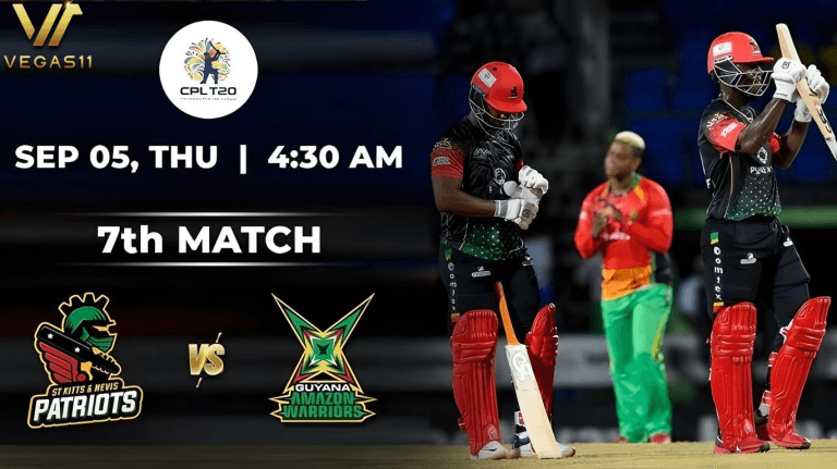 Pre-Match Report: St Kitts & Nevis Patriots vs. Guyana Amazon Warriors – CPL 2024, Match 7