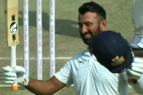  Pujara celebrating century in Australia during 2018-19 Border-Gavaskar Trophy series