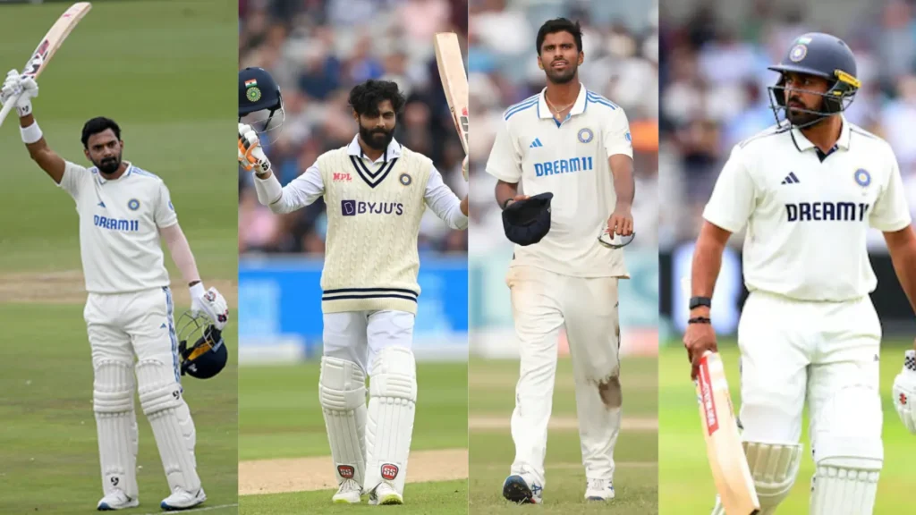 KL Rahul Ravindra Jadeja Washington Sundar Karun Nair