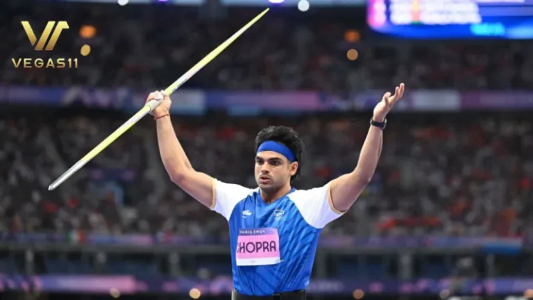 Indian javelin thrower Neeraj Chopra mid-throw at Diamond League competition, focused on achieving 90m breakthrough