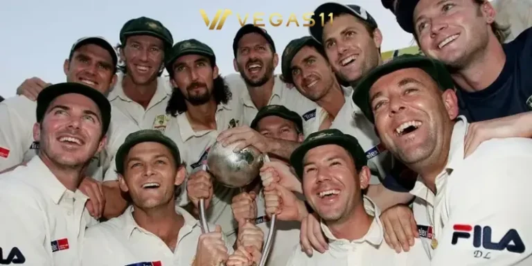 Australian cricket team celebrating their historic World Cup triumph during the golden era of 1999-2007