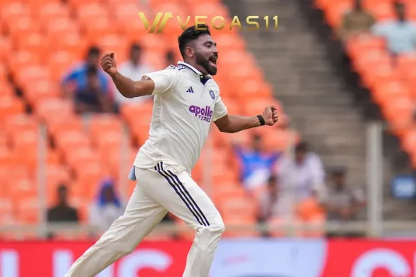 Mohammed Siraj bowling for India against West Indies in 1st Test match Day 1 Ahmedabad 2025