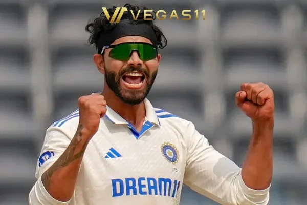 Indian all-rounder Ravindra Jadeja celebrates wicket Test cricket best performer