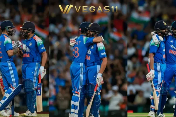 Rohit Sharma Virat Kohli partnership celebration India vs Australia third ODI Sydney Cricket Ground October 2025