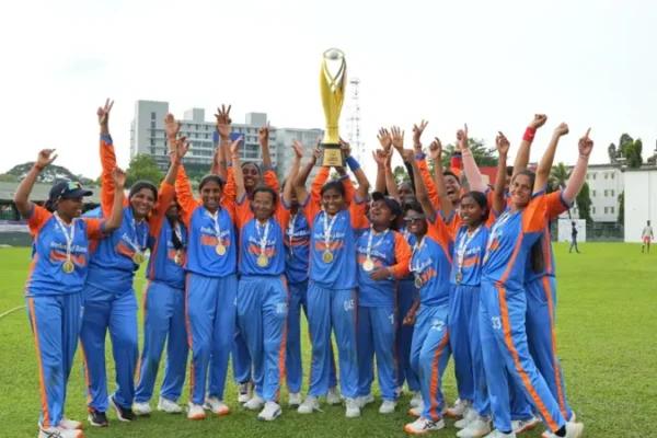 India blind women cricket team celebrating T20 World Cup win 2025