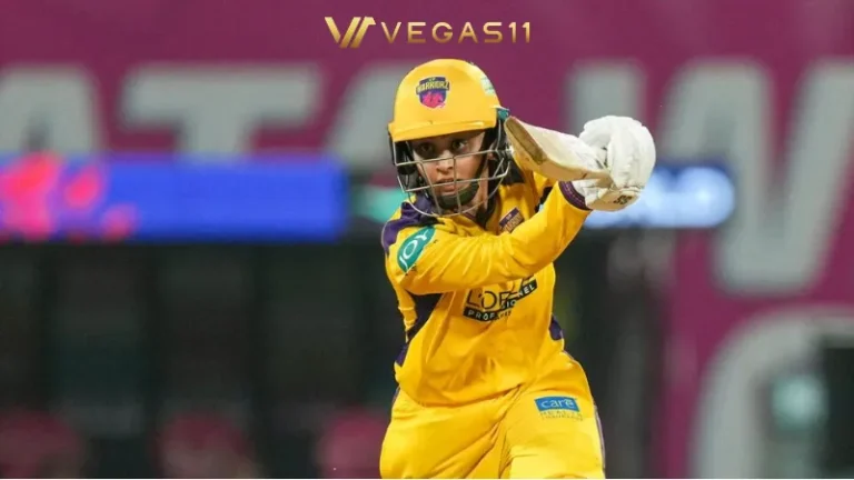 Harleen Deol batting for UP Warriorz against Mumbai Indians WPL 2026