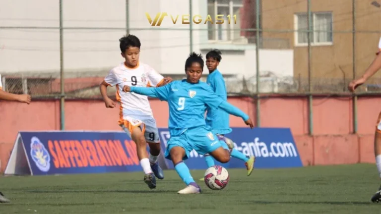 Anushka Munda Indian football player celebrating goal U-17 SAFF Championship Bhutan