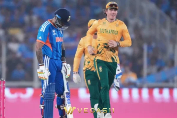 David Miller batting for South Africa vs India at T20 World Cup 2026, Narendra Modi Stadium Ahmedabad