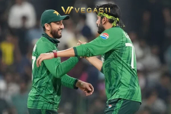 Pakistan cricket team celebrating T20 World Cup victory against USA Sahibzada Farhan player of the match