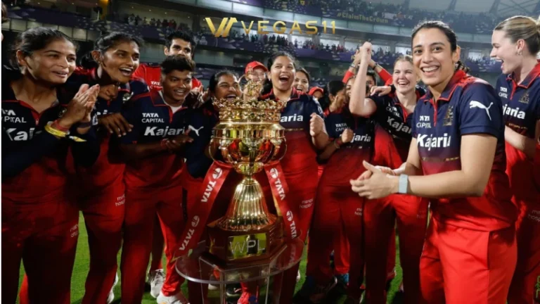 WPL Final 2026 scoreboard showing RCB 203/4 defeating Royal Challengers 204/4 by 6 wickets at Vadodara
