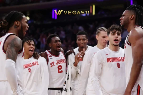 Bridgestone Arena Nashville lit up for the 2026 SEC Men Basketball Tournament