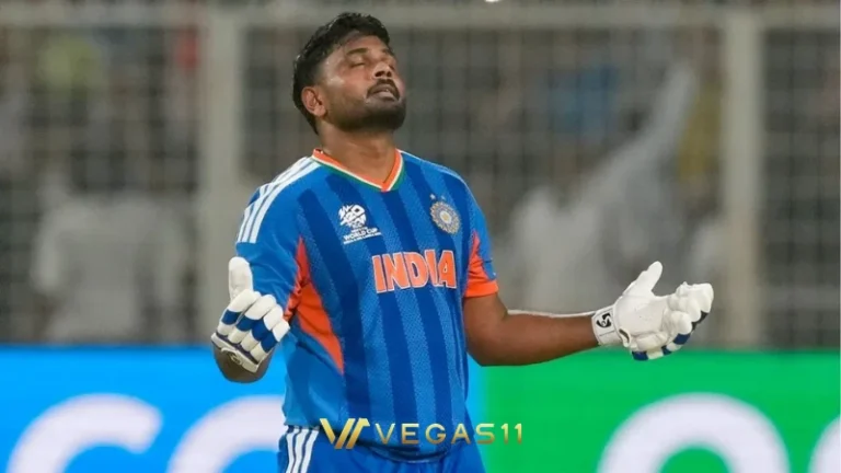 Sanju Samson batting against West Indies in T20 World Cup Super 8 at Eden Gardens Kolkata