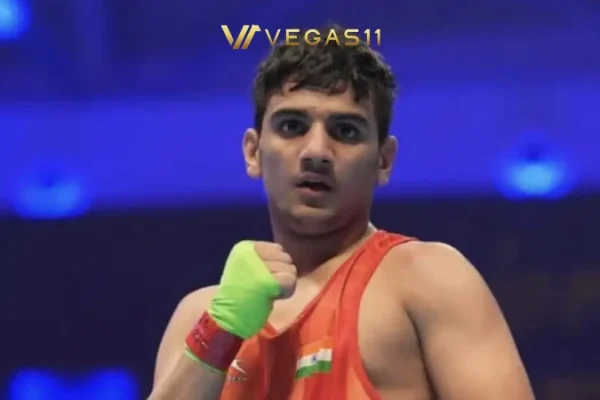 Kashmir boxer Mohammad Yasser celebrates Asian gold medal win for India at Under-15 Asian Boxing Championship in Tashkent Uzbekistan 2026