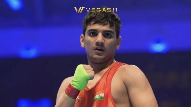 Kashmir boxer Mohammad Yasser celebrates Asian gold medal win for India at Under-15 Asian Boxing Championship in Tashkent Uzbekistan 2026