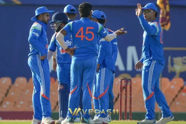 Vaibhav Sooryavanshi celebrating fastest List A fifty in India A vs Sri Lanka A Tri-Nation Series final 2026