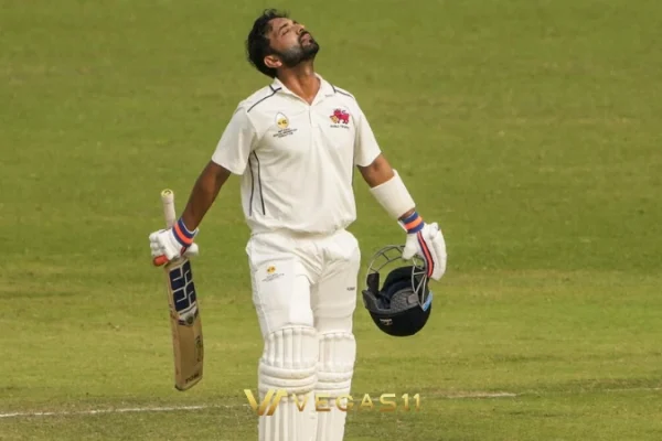 Ajinkya Rahane celebrating India's 2021 Test series win in Australia before his retirement announcement