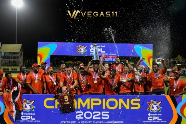 Caribbean Premier League 2026 trophy and stadium graphic showing tournament dates