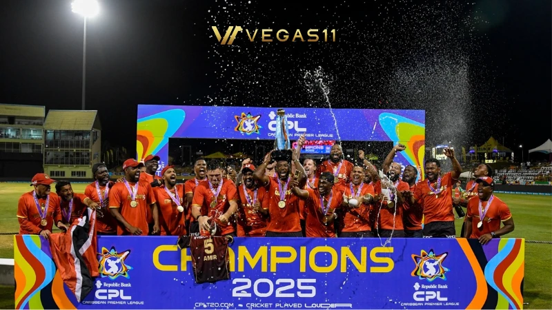 Caribbean Premier League 2026 trophy and stadium graphic showing tournament dates
