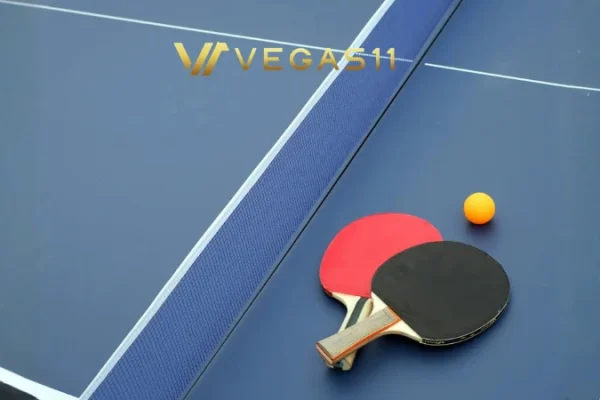 Table tennis paddle and ball on a tournament table representing TTFI governance crisis