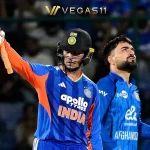 Abhishek Sharma celebrates during his 82 run knock against Afghanistan in the T20I opener Caption: Abhishek Sharma's blazing 82 off 32 balls earned him the Player of the Match award in Delhi