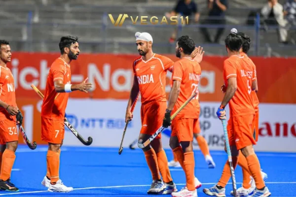 India Asian Games 2026 hockey team celebrates 16-1 win over Sri Lanka
