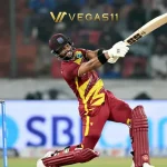 West Indies captain Shai Hope, Player of the Match for his century in the 4th T20I against India
