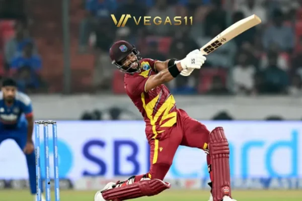 West Indies captain Shai Hope, Player of the Match for his century in the 4th T20I against India