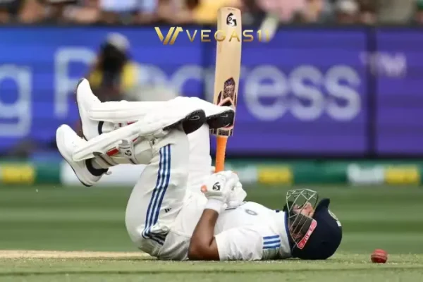 Rishabh Pant batting for India in international cricket